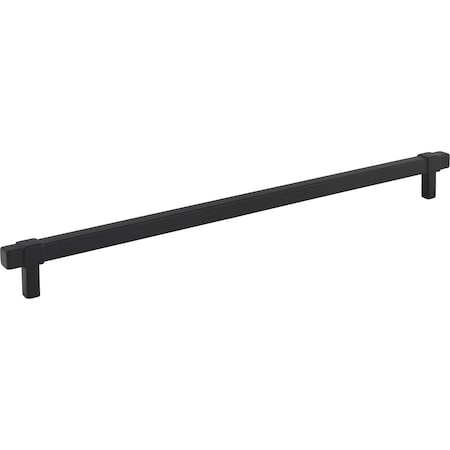 Jeffrey Alexander 305 mm Center-to-Center Matte Black Square Zane Cabinet Pull 293-305MB